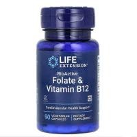 ราคา Life Extension Folate B12 5 Methyltetrahydrofolate Mecobalamin 90 capsules (23054628455)
