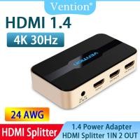 ราคา Vention HDMI Splitter 1X2 4K 3D Splitter HDMI Switch Adapter 1 In 2 Out Spliter พร้อมแหล่งจ่ายไฟโลหะสำหรับ Xbox เครื่องขยายเสียง HDCP Hdmi Switcher Spliter (17256049347)