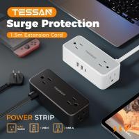 ราคา TESSAN ปลั๊กไฟ 3 ตา ปลั๊กพ่วง Type C ปลั๊กไฟแบน ปลั๊กพ่วง ปลั๊กพ่วงพกพา ปลั๊กไฟหัวแบน Extension Cord ปลั๊กไฟ 5 เมตร หัวแปลงปลั๊กไฟ ปลั๊กพ่วง (23205684714)