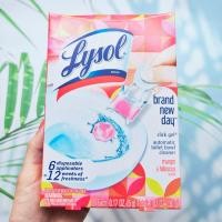 ราคา เจลดับกลิ่นและทำความสะอาดโถสุขภัณฑ์ กลิ่นมะม่วง ดอกชบา Click Gel Automatic Toilet Bowl Cleaner Brand New Day Mango Hibiscus 6 disposable applicators Lysol (7494240444)