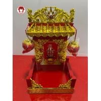 ราคา ศาลเจ้าที่จีนตี่จู้เอี๊ยะ ขนาด 12 นิ้ว หลังคาเดียว ทองชุป (16108606874)