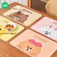 ราคา แผ่นรองจาน Line Friends ของแท้ 100 เสื่อวัสดุ PP ป้องกันการลวก ที่รองแก้ว ผ้าปูโต๊ะกันน้ำมันกันน้ำล้างทำความสะอาดได้สำหรับเด็ก กันลื่น ของขวัญวันเกิด BROWN CONY SALLY CHOCO LFB63 (22788838962)