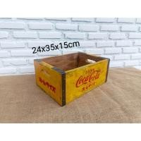 ราคา coke coca cola ลังไบเล่ ลังโค้ก โค้ก ลังไม้ ลังเก็บของ ลังไม้เนื้อแข็ง ลังไม้วินเทจ กล่องเก็บของท้ายรถมอเตอร์ไซด์ กระบะใส่ของ ขนาด 24x35x15 cm (22525710219)
