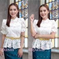 ราคา PTT เสื้อลูกไม้ ผ้าน่มใส่ไม่คัน อก 32 36 34 38 38 40 40 42 42 46 นิ้ว เสื้อลูกไม้สีขาว เสื้อแขนตุ๊กตา เสื้อลูกไม้ระบายเอว เสื้อสีขาว White lace blouse (20443943391)