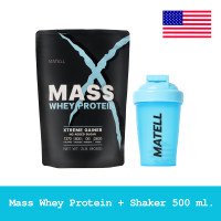 ราคา MATELL WHEY PROTEIN GAINER 2Lb เวย์ โปรตีน 908 กรัม เพิ่มน้ำหนัก เพิ่มกล้ามเนื้อ แถม แก้วเชค สุ่มสี Shaker 500 ml (17046592116)