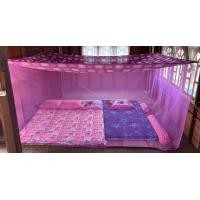 ราคา มุ้งกันยุง มุ้งสี่เหลี่ยม มุ้ง 4 หู 12 ฟุต พิเศษ หลังคาผ้าลายกันฝุ่น (7554930459)