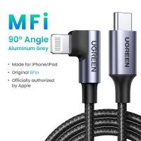 ราคา UGREEN MFi 20W สายชาร์จไอโฟน USB C to Lightning 90 Degree Apple Charging Cable for iPhone 14 13 Pro Max iPhone 14 Plus iPad Model 60763 (14116461481)