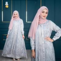 ราคา ชุดเดรส ผ้าซาร่า อาบาย่าลายลูกไม้ สวมใส่ง่าย ผ้าใส่สบาย ลายลูกไม้ เดรสออกงานอิสลาม สไตล์สาวมุสลิมอาหรับดูไบ IM68 รุสมีนีมุสลิม (21472386560)