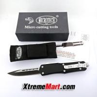 ราคา มีดสปริงตรง Microtech รุ่นใหญ่ คมเรียบด้านเดียว 00556 D E Automatic Knife Camping Tool (7682923437)