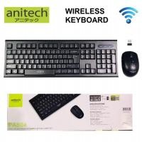 ราคา Anitech Wireless Mouse Keyboard รุ่น PA804 TH EN ชุดเมาส์และคีย์บอร์ดไร้สาย ของแท้ (24511349618)