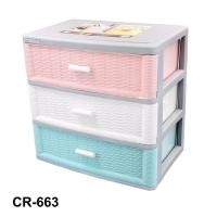ราคา ลิ้นชักอเนกประสงค์ลายหวาย 3ชั้น ใส่A4ได้ รุ่น CR 663 (9695978265)