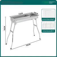 ราคา เตาย่างบาร์บีคิวสแตนเลสสนามย่างถ่านขนาดใหญ่ชุดเตาย่างบาร์บีคิวลานพับสแตนเลส (24384743164)