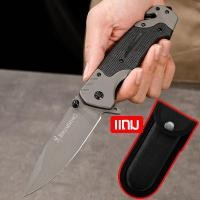 ราคา มีดพับ มีดพับเดินป่า 22cm มีดพับพกพา มีดพับสปริง มีดปอกทุเรียน สแตนเลส กดดีดใบมีด ที่ตัดเชือก ค้อนทุบกระจก Browning folding knife (21350368771)