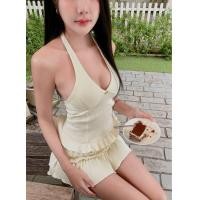 ราคา พร้อมส่ง NICOL TOP เสื้อคล้องคอผูกโบว์มัดด้านหลัง Unigam (24587129863)