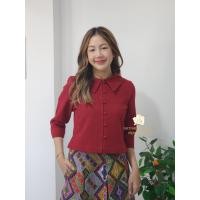 ราคา ณัฐรดาผ้าฝ้าย เสื้อคอบัวแขน5 ส่วน ผ้าเยื่อไผ่ เสื้อพื้นเมืองผู้หญิง มาตรฐานOTOP Natradaphafai (21282675399)