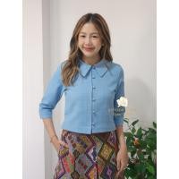 ราคา ณัฐรดาผ้าฝ้าย เสื้อคอบัวแขน5 ส่วน ผ้าเยื่อไผ่ เสื้อพื้นเมืองผู้หญิง มาตรฐานOTOP Natradaphafai (21282675393)