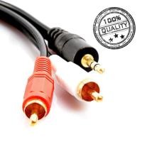 ราคา RCA Cable 10M 3 5mm M to RCA M 2หัว สายสัญญาณเสียง ต่อหูฟัง ลำโพง 423A ยาว 10เมตร สีดำ (124504208)