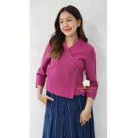 ราคา ณัฐรดาผ้าฝ้าย เสื้อปัดแขน5 ส่วน ผ้าเยื่อไผ่ เสื้อพื้นเมืองผู้หญิง มาตรฐานOTOP Natradaphafai (21303649479)