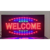 ราคา ป้ายไฟ LED WELCOME ป้ายไฟหน้าร้าน ป้าย ไฟ เปิด หน้า ร้าน ตกแต่งหน้าร้าน ประดับร้านสวยงาม เพิ่มความโดดเด่น ขนาด 25x47x2cm (7744775737)