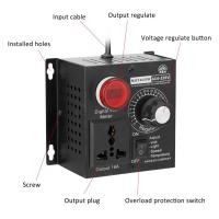 ราคา เครื่องควบคุมแรงดันไฟฟ้า Ac 220V 4000W ขนาดกะทัดรัดแบบพกพา SCR ตัวควบคุมแรงดันไฟฟ้ามอเตอร์ตัวควบคุมความเร็วอิเล็กทรอนิกส์ Dimmer Thermostat Governing SCR Voltage Regulator Motor Speed Controller Elect