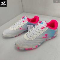 ราคา HARA Sports รองเท้าฟุตซอล รุ่น Futsal X รองเท้าฟุตซอล สีขาวชมพู รุ่น FS001 SIZE 39 45 (23134404956)