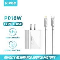 ราคา Kivee อแดบเตอร์ 18W ไอโฟนของแท้ pd หัวชาร์จเร็ว Type c หัวชาร์จอแดปเตอร์ไอโฟน สายชาร์จ อแดปเตอร์ชาร์จ for iPhone (10383265372)