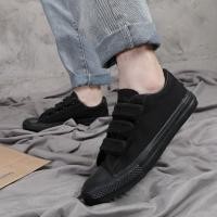 ราคา Spring low canvas shoes male han edition trend help joker 2023 new small white mens shoes Velcro leisure board shoes (19761736985)