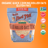 ราคา Bobs Red Mill Gluten Free Organic Quick Cooking Rolled Oats โรลโอ๊ต ข้าวโอ๊ตแผ่น รีดแบน ออร์แกนิค ปราศจากกลูเตน Sunshine Market (22843268370)