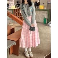 ราคา กระโปรงสั้นลายสก็อตสีชมพู กระโปรงทรงเอ กระโปรงสั้น กระโปรงยาว ไซส์ใหญ่ เดรสยาวคลุมเข่า แฟชั่นฤดูใบไม้ร่วง 2024 (23197466497)