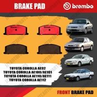 ราคา Brembo ผ้าเบรค TOYOTA COROLLA AE92 AE100 AE101 AE110 AE111 AE112 โตโยต้า โคโรล่า เออี โดเรม่อน สามห่วง ตูดเป็ด ไฮทอร์ค (12750358569)