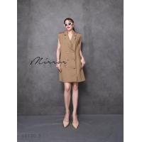 ราคา Mirrorsister 40130 3 เดรสทรงเก๋ แขนกุด ดีเทลคอปกสูทเทเลอร์ แต่งกระดุมกระเรียงคู่6เม็ด มีกระเป๋าล้วงได้2ข้างลำตัว (21396907585)