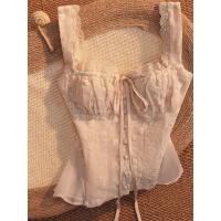 ราคา เสื้อกั๊กเกาะอกผ้าลูกไม้สีชมพูหวานสำหรับผู้หญิง เสื้อคลุมกันหนาวทรงเข้ารูปฤดูร้อน ทรงเข้ารูป เสื้อคลุมกันหนาวแบบเกาะอก (24272579542)