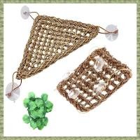 ราคา JGWU 2 Pack Bearded Dragon Hammock Reptile Climbing Decor Lizard 100 Natural Seagrass Fabric Hammock for Reptiles (24276310616)