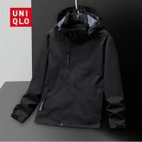 ราคา UNIQLO เสื้อแจ็กเก็ตกันฝน แบบนิ่ม ทรงหลวม กันน้ํา ขนาดใหญ่ คุณภาพสูง สําหรับผู้ชาย 2022 ไซซ์ L 7XL (20945291639)