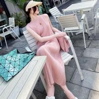 ราคา เดรสยาวชุดแขนกุดทรงตรงจับจีบระดับไฮเอนด์สำหรับฤดูร้อนบางชุดเดรสทรงสอบ (18830905134)