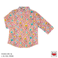 ราคา เสื้อแตงโม SUIKA เสื้อคอปกผ่าหน้าแขนสามส่วน ผ้าป่านมัสลิน M SH3 145 (24365695506)