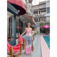 ราคา มัดย้อม ชุดเซ็ต เกาะอก ขายาว Code TMS1006 (23897733732)