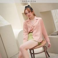 ราคา SHERLEEN Lady satin blouse เสื้อเชิ้ตผ้าซาติน ปกเทเลอร์ เสื้อทำงานผู้หญิง (19028061919)