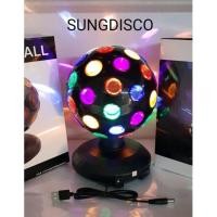 ราคา Disco Ball ขนาด 6 นิ้ว ไปปาร์ตี้ไฟดิสโก้แบบพกพาใช้ได้ 2 อย่าง (17011650611)