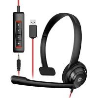 ราคา NUBWO HW02 ชุดหูฟัง USB พร้อมไมโครโฟนตัดเสียงรบกวนชุดหูฟังคอมพิวเตอร์ Ultra Comfort สําหรับแล็ปท็อปพีซี On Ear Wired Office Call Center (24214836275)