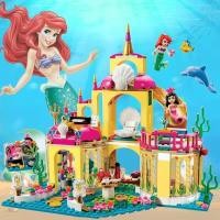 ราคา lego building block Disney 41063 Mermaid Princesss underwater palace girl assembly toy childrens gift 05 (21262460683)