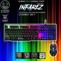 ราคา GAMING NUBWO NKM300 INFAREZ Keyboard And Mouse Gaming Combo Set ชุด คีย์บอร์ด เม้าส์ มีไฟ สีสวยงาม NKM 300 (22812133027)