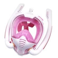 ราคา หน้ากากดำน้ำ สำหรับเด็กและผู้ใหญ่ แบบเต็มหน้า 2ท่อหายใจ ไม่ต้องคาบ พร้อมขาติดกล้อง เกรดคุณภาพ พร้อมส่ง (14038180874)