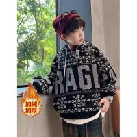 ราคา Insular เสื้อมีฮู้ดสำหรับเด็กเสื้อคอกลมอเนกประสงค์เสื้อกันหนาวทรงหลวมๆผ้ากำมะหยี่ (22814241066)