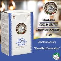 ราคา แป้งเซโมลินาที่บดใหม่ Molino Dallagiovanna SEMOLA Rimacinata remilled durum wheat semolina flour อิตาลี Made in Italy ขนาด 5 kg บรรจุภัณฑ์เดิม (23819680847)