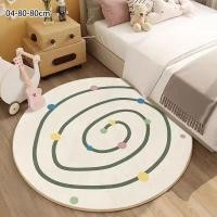 ราคา JJT จัดส่งฟรี ผ้าห่มใส่การ์ดระบายอากาศสำหรับห้องเด็กพรมเช็ดเท้าพรมขนแพะเทียมทรงกลมใช้ในบ้านห้องนอนศึกษาข้างเคียง (21197664601)
