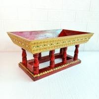 ราคา ขันโตก สี่เหลี่ยม 9 15นิ้ว ขันโตกไม้ พานโตก พานขันดอก (16109763630)