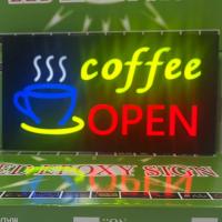 ราคา ป้ายไฟ LED ป้ายไฟ coffee OPEN เปิด OPEN ยินดีต้อนรับ WELCOME ป้ายไฟร้าน ป้ายไฟขอความ ป้ายไฟอักษร ตกแต่งหน้าร้าน สวยงาม (16289165199)