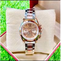 ราคา นาฬิกาแบรนด์ GENEVA งานแท้ กันน้ำ สายพิ้งโกลด์ ขอบเรียบ หน้าปัดสไตล์ MK (19692422351)