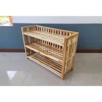 ราคา ชั้นวางรองเท้า ชั้นวางรองเท้าไม้สัก 2และ3ชั้น ไม้สักแท้ (24138629380)